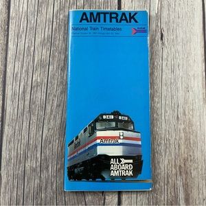 Amtrak National Train Timetables 1983 Through 1984 Booklet Brochure